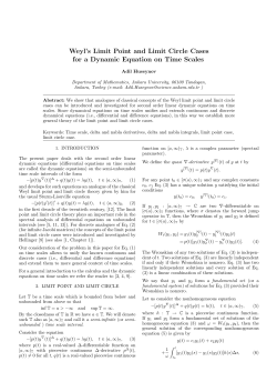 Weyl`s Limit Point and Limit Circle Cases for a Dynamic Equation on