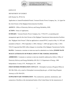 Application to Amend Presidential Permit