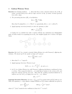 1 Galton-Watson Trees