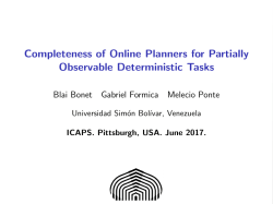 Completeness of Online Planners for Partially