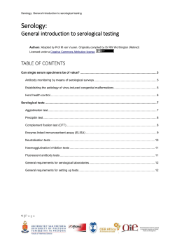 Serological tests