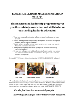 of Mastermind info doc