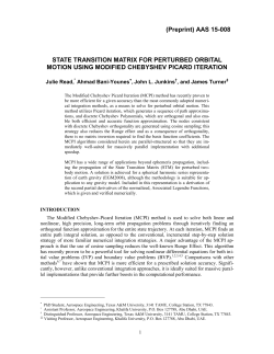 STATE TRANSITION MATRIX FOR PERTURBED ORBITAL MOTION