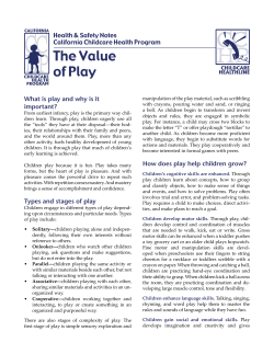 The Value of Play - California Childcare Health Program