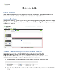 Alert Center Guide