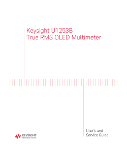 Introducing the Keysight U1253B True RMS OLED Multimeter . . . . . .22