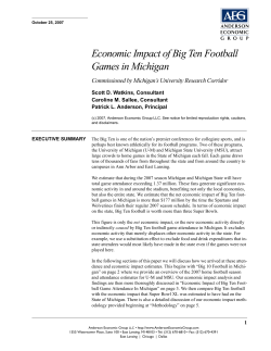 Economic Impact of Big Ten Football Games in Michigan