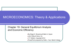 General equilibrium analysis