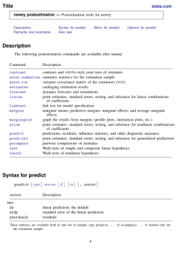 newey postestimation