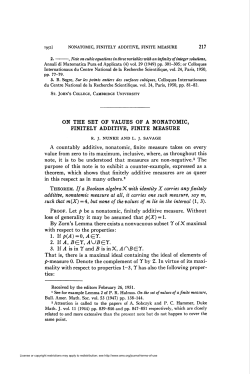 ON THE SET OF VALUES OF A NONATOMIC, 2. UA,BET,A\JBEr.
