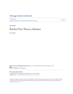 Rawls`s New Theory of Justice - Scholarly Commons @ IIT Chicago