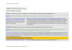 Smart study plan for P2 - Sekoyen Accounting Solutions