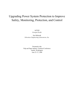 Upgrading Power System Protection to Improve Safety