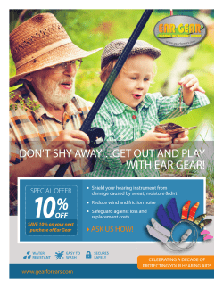 DON`T SHY AWAY&hellip;GET OUT AND PLAY WITH EAR GEAR!