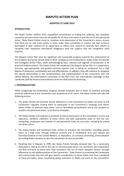 Maputo action plan - Maputo Review Conference