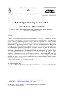 Bounding rationality to the world