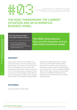 the mooc phenomenon: the current situation and an