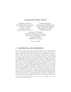 Computable Model Theory
