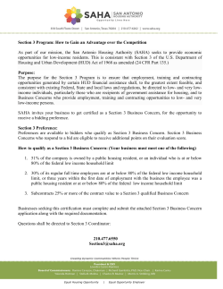 Section 3 Program: How to Gain an Advantage over the Competition