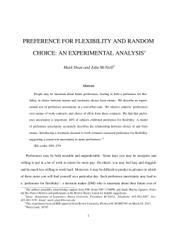 preference for flexibility and random choice: an