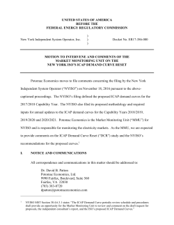 MMU Comments on 2017 Demand Curve Reset