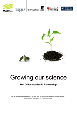 Met Office Academic Partnership - Oxford Physics