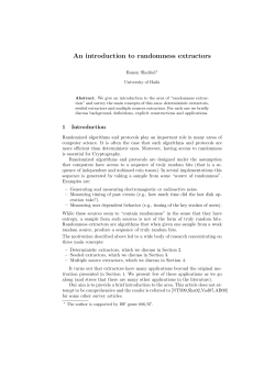 An introduction to randomness extractors