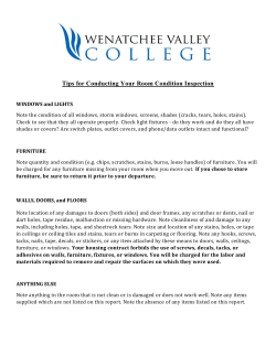 Tips for Conducting Your Room Condition Inspection
