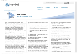 Tips: Style Columns
