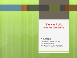 Flow of Presentation - Pakistan Insurance Institute