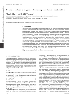 Bounded influence magnetotelluric response function estimation