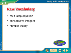 Multi-Step Equations