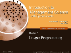 Introduction to Management Science 1e.