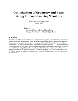 Optimization of Geometry and Beam Sizing for Load