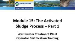 Module 15: The Activated Sludge Process