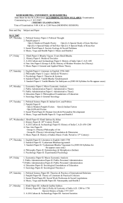 May07(i) - Kurukshetra University
