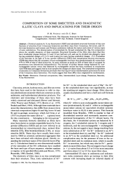 composition of some smectites and diagenetic illitic clays and