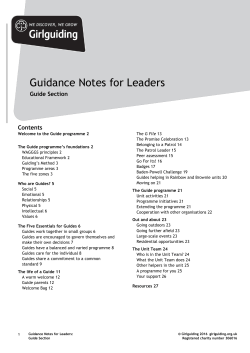 Guidance Notes for Leaders