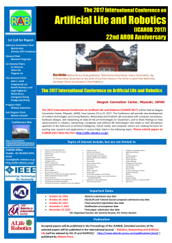 International Conference on Artificial Life and Robotics