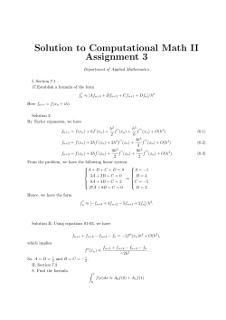 Solution to Computational Math II Assignment 3