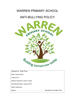 Anti-Bullying Policy - Warren Primary School