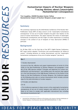 Humanitarian Impacts of Nuclear Weapons