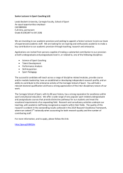 Senior Lecturer in Sport Coaching (x3) Leeds Beckett University