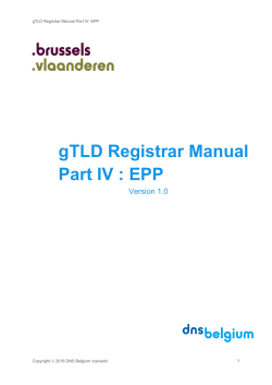 Part IV Registrar EPP - v1.0