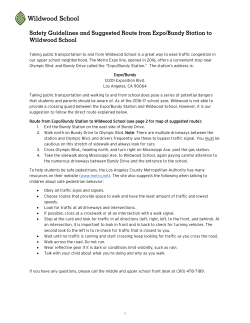 Safety Guidelines and Suggested Route from Expo/Bundy Station to