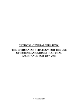 the Lithuanian Strategy for the use of European Union
