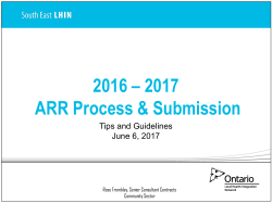 ARR - South East LHIN