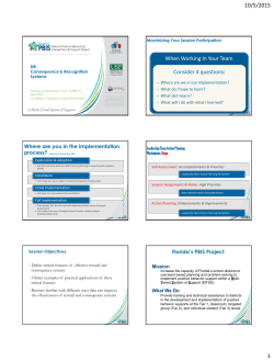 10/5/2015 1 When Working In Your Team Consider 4 questions