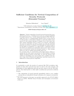 Sufficient Conditions for Vertical Composition of Security Protocols