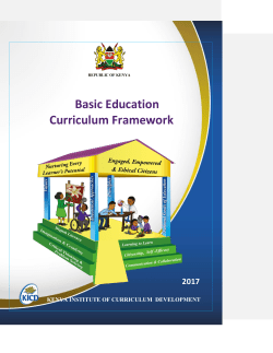 Basic Education Curriculum Framework